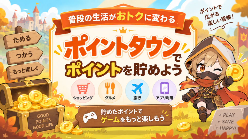 ポイントタウンでゲーム資金をつくる